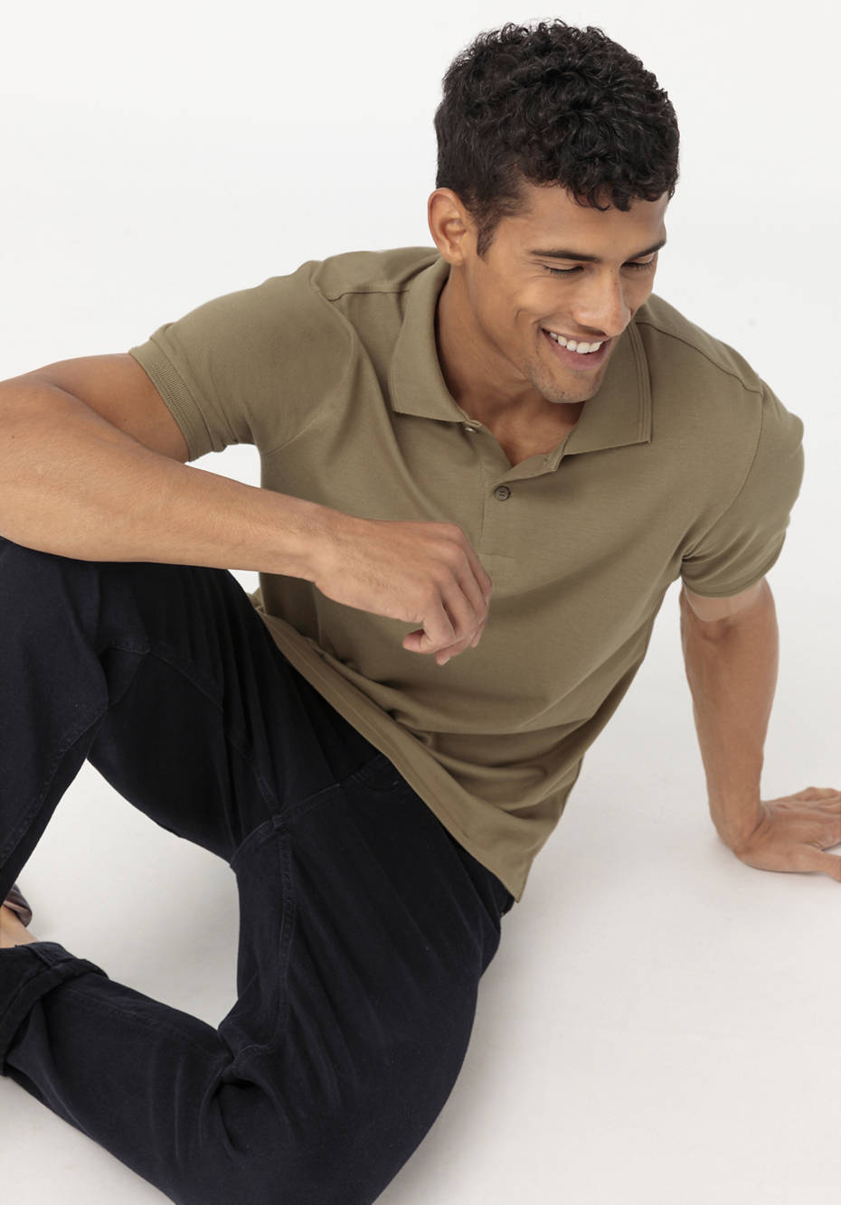 Poloshirt Zwirnjersey aus reiner Bio-Baumwolle