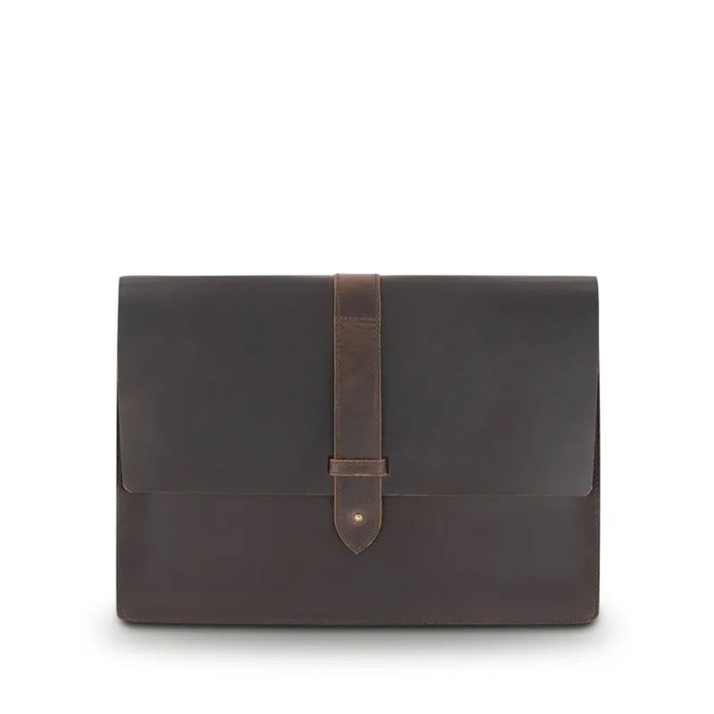 Buckle & Seam Leder Laptop Sleeve Aspen 15 Zoll - Braun