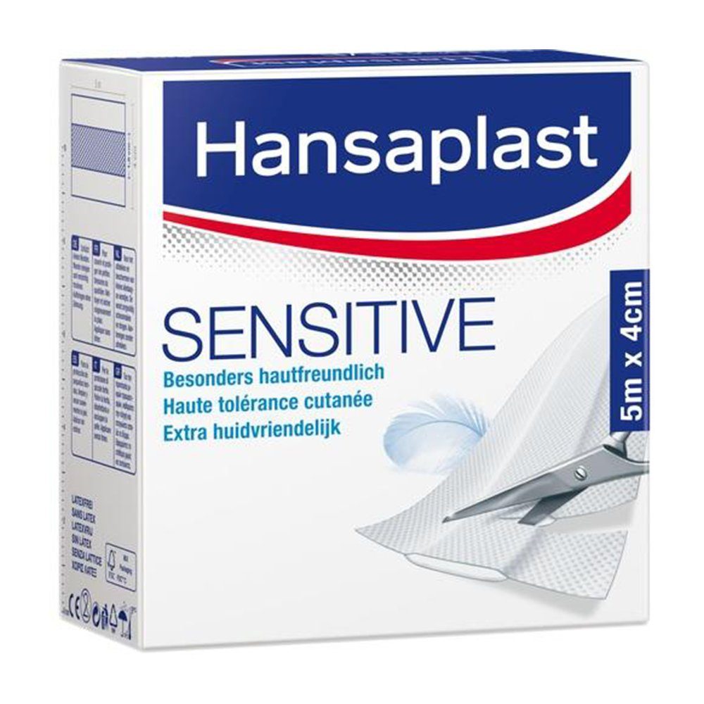 Beiersdorf AG Eucerin Wundpflaster HANSAPLAST Sensitive Pflaster 4 cmx5 m Rolle, 1 St