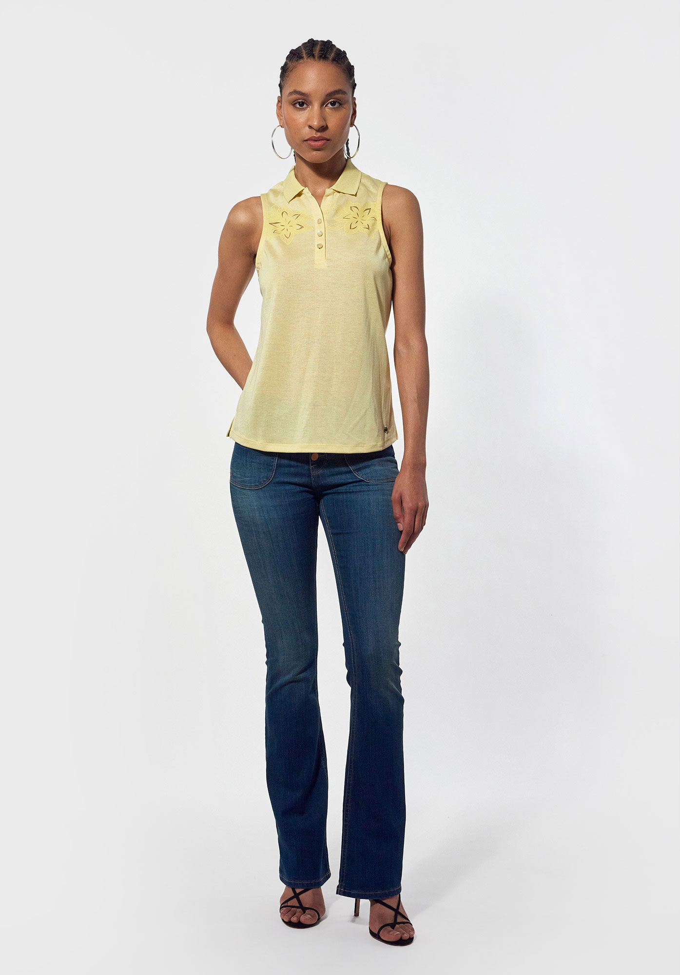 PAXI  Polo jaune régular Femme