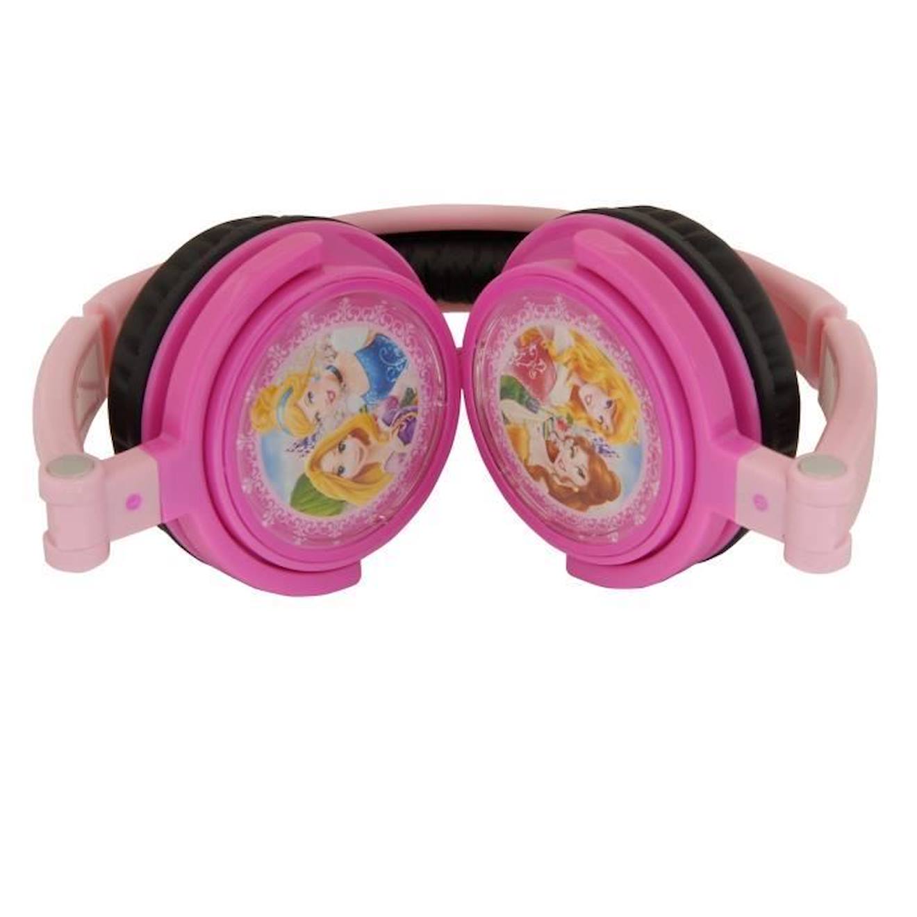 Casque stéréo filaire pliable pour enfants avec limitation de volume d'écoute DS Princesses rose