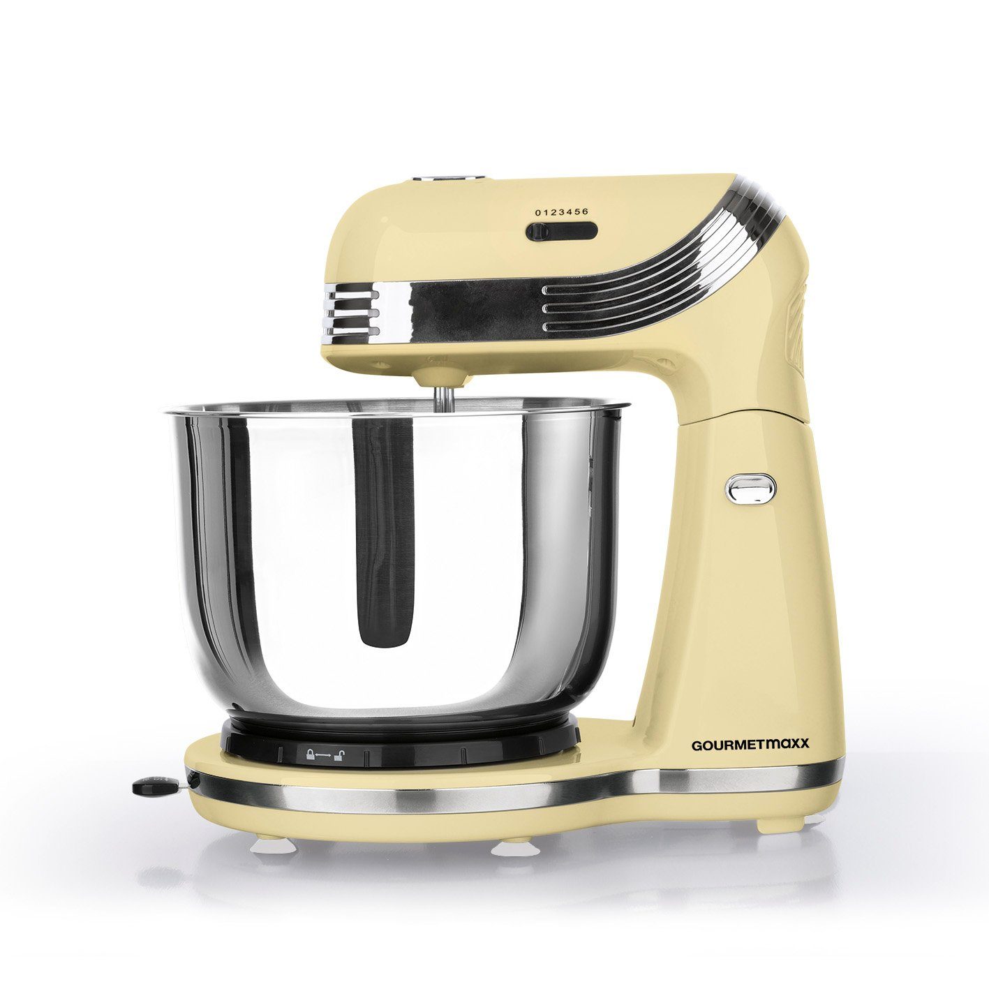 GOURMETmaxx Küchenmaschine 50er Jahre, Retro in Vanille