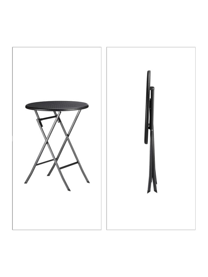 relaxdays 3 tlg. Gartenmöbel Set in Schwarz günstig kaufen onesize