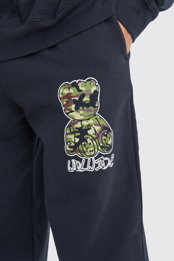 Oversize Jogginghose mit Camouflage Print