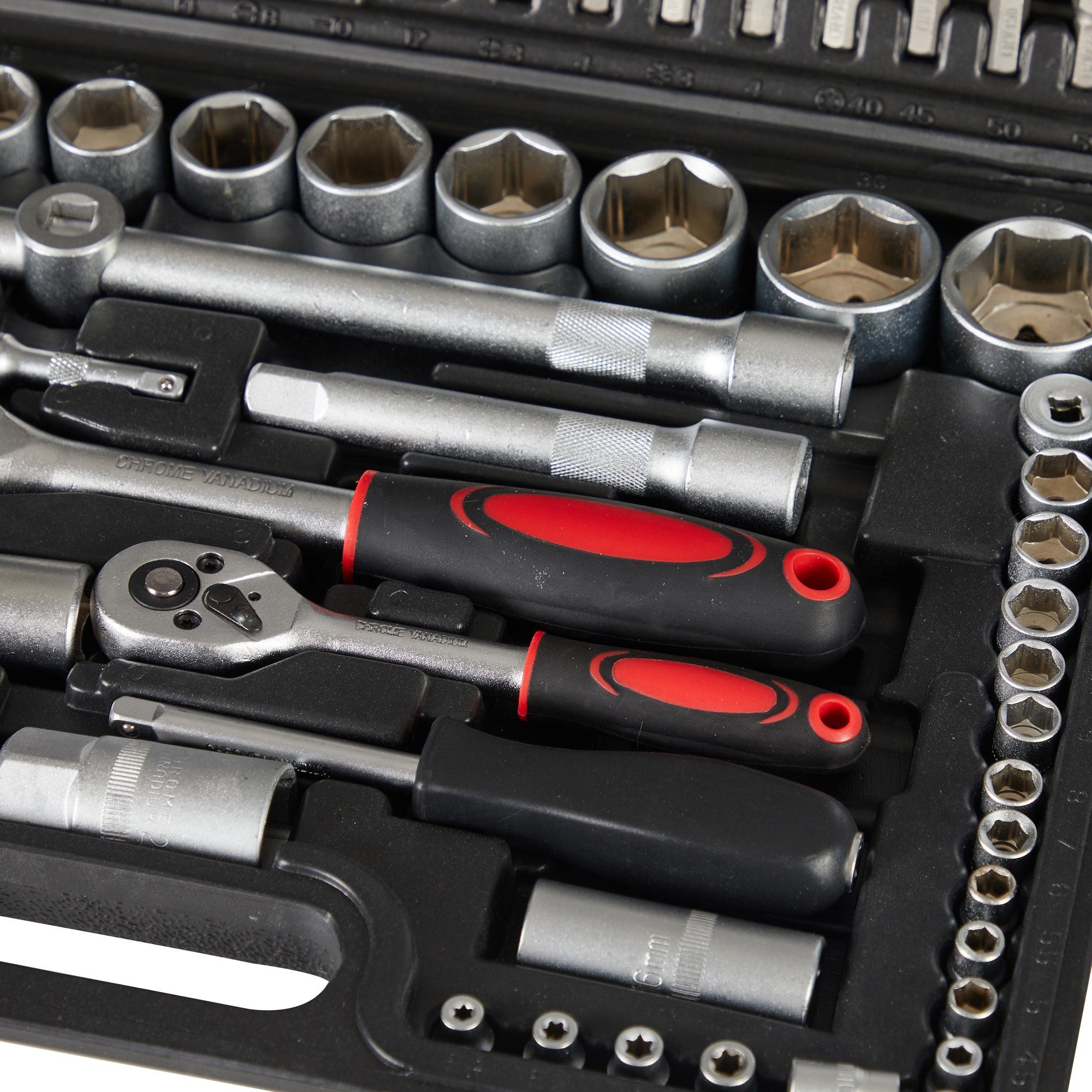 Arebos Werkzeugkoffer Steckschlüsselsatz, Steckschlüssel - Bitsatz (Set, 108 St)