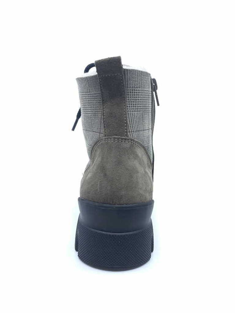 WALDLÄUFER Schnür-Stiefeletten braun VELOUR DOUBLEFACE-KARO