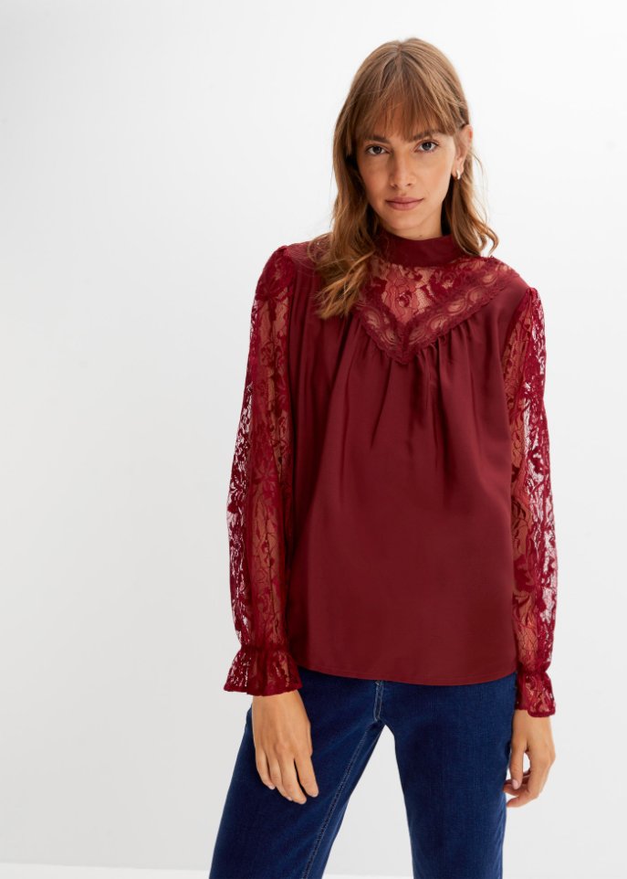 Bluse mit Spitze
