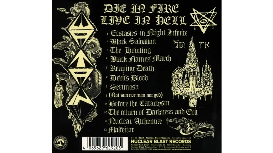 Die in Fire-Live in Hell Digipak