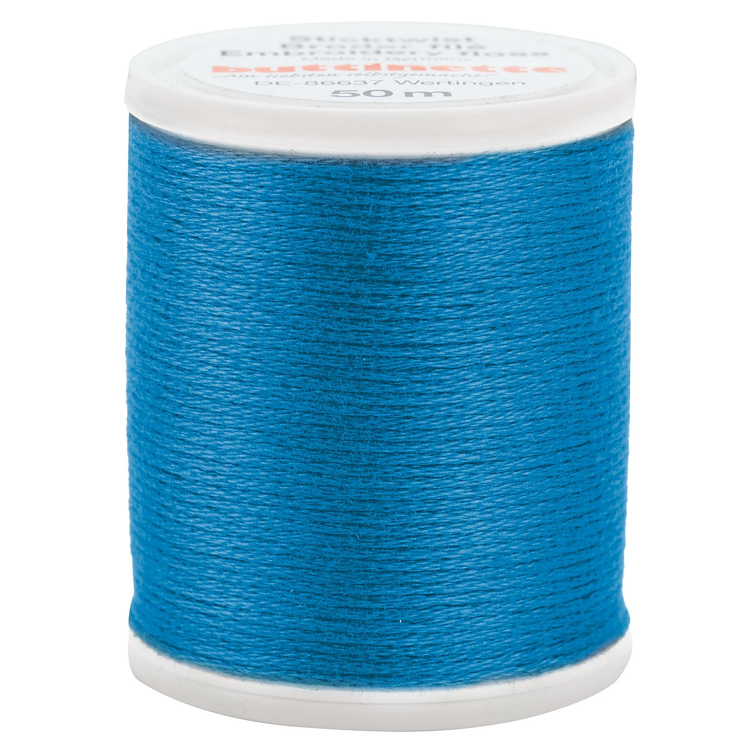 Original buttinette Sticktwist, azurblau, 50 m