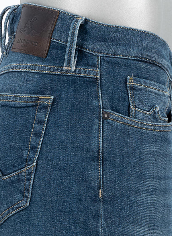 Alberto, Jeans Slipe, Tapered Fit, Bio Baumwoll-Stretch, dunkelblau