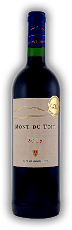 Mont du Toit, Mont du Toit, 2015, Coastal Region  Mont du Toit, Mont du Toit, 2015, Coastal Region  Mont du Toit ist einer der feinsten Rotweine Südafrikas. Die Trauben sind selektiert. Jahrgang 2015 - 0,75	 Liter - Vol 14,5%
