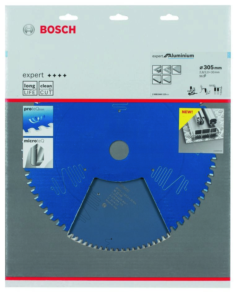 Lamă circulară din carbură Bosch Blue Accessories 2608644115 Expert pentru aluminiu 305 x 30 x 96 dinți