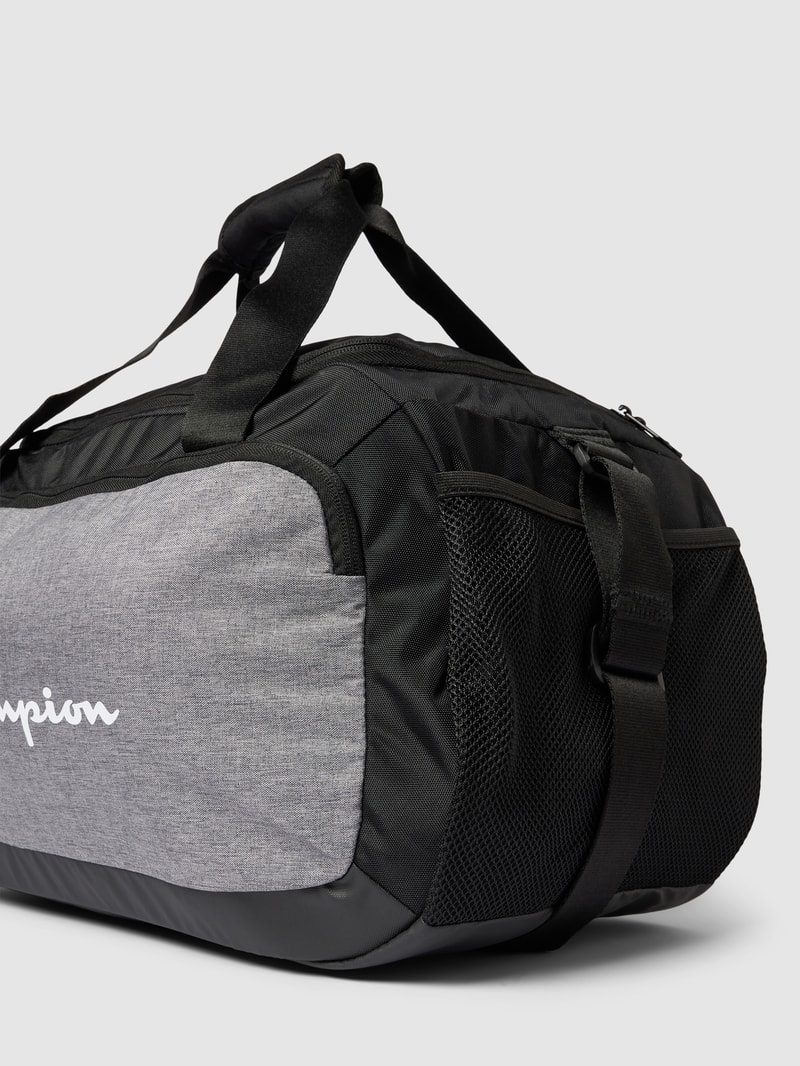 Weekender mit Label-Print in schwarz