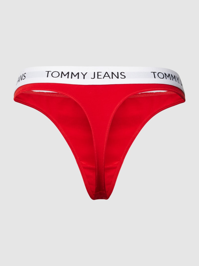 String mit elastischem Logo-Bund Modell 'HERITAGE' in rot