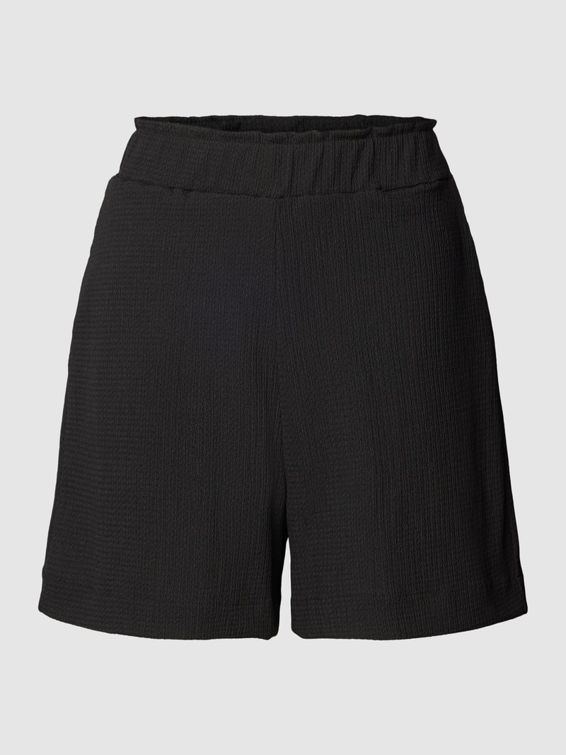 Shorts mit Allover-Muster Modell 'EASY' in schwarz