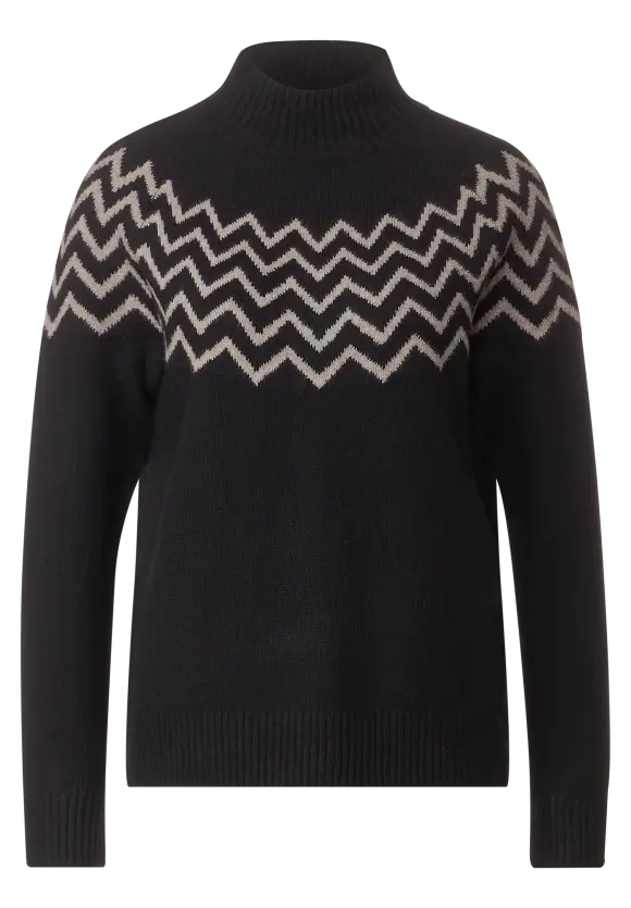 Street One Pullover mit Stehkragen