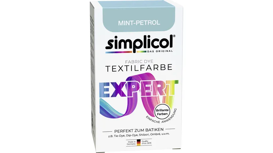 simplicol Textilfarbe Expert Mint-Petrol 150 g