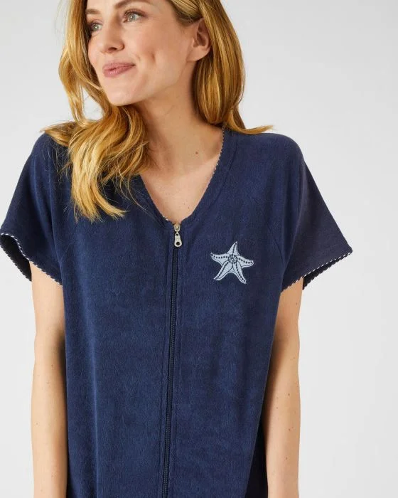 Robe de détente zippée