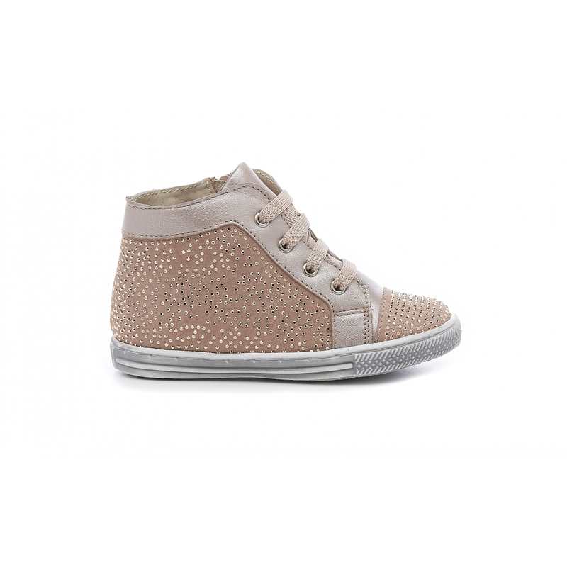 Sneakers hautes cuir croute velours Circa