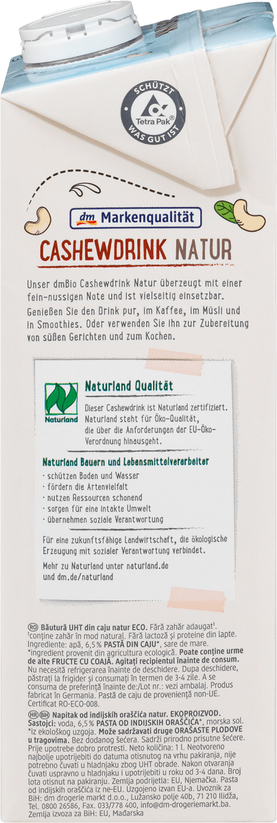 Pflanzendrink, Cashew natur, 1 l