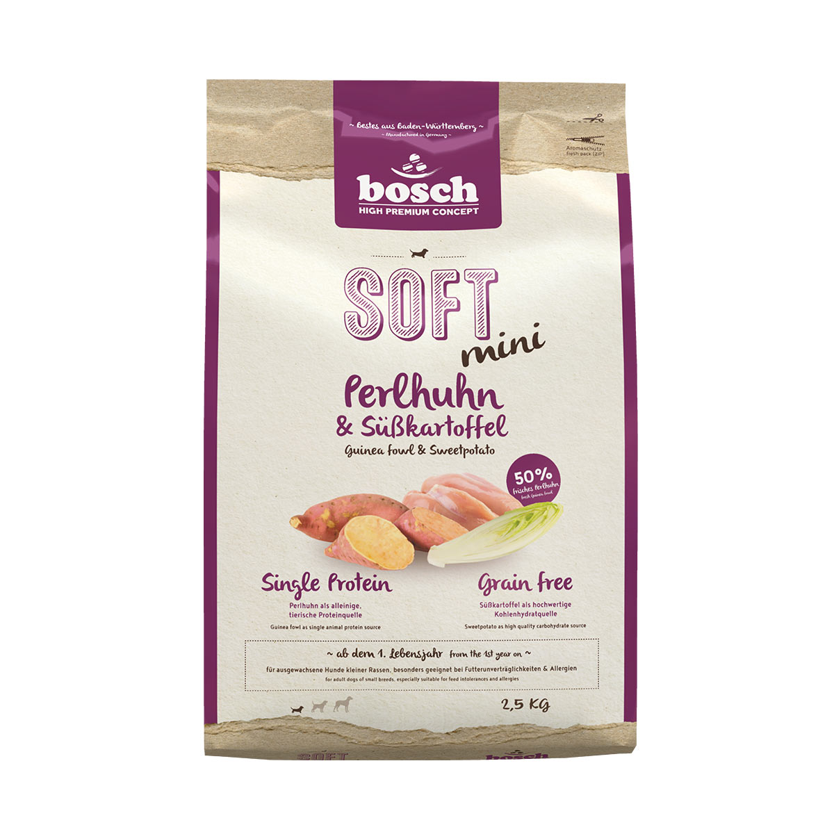 Bosch SOFT Mini Perlhuhn und Süßkartoffel kaufen bei ZooRoyal