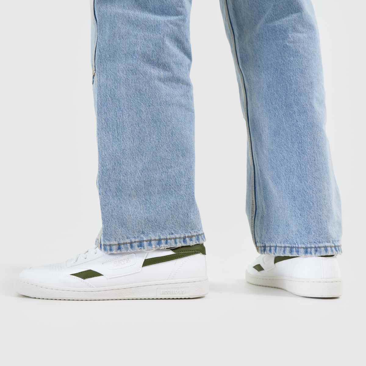 SAYE modelo 89 sneakers i vitt och grönt
