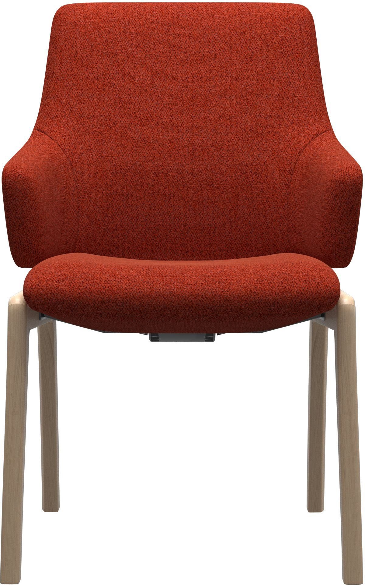 Stressless® Polsterstuhl Laurel, Low Back mit Armlehne, Größe L, mit abgerundeten Beinen in Walnuss