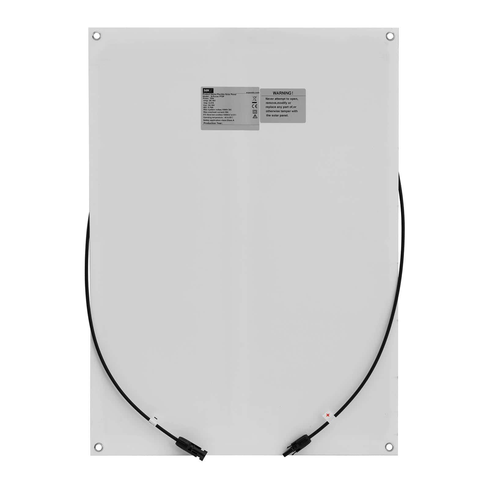 MSW Solarmodul Flexibles Solarpanel Monokristallin 70W Solarmodul