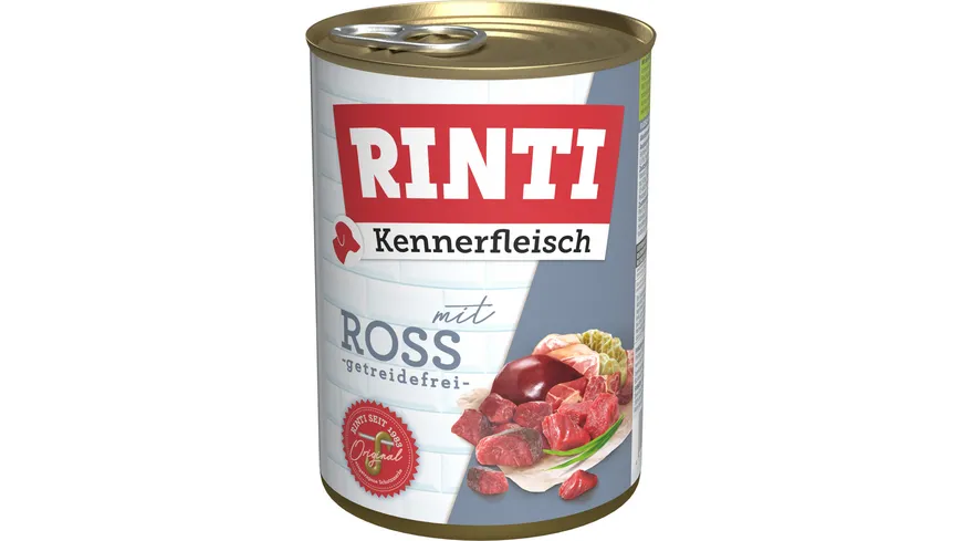 RINTI Hundenassfutter Kennerfleisch Ross 400 g