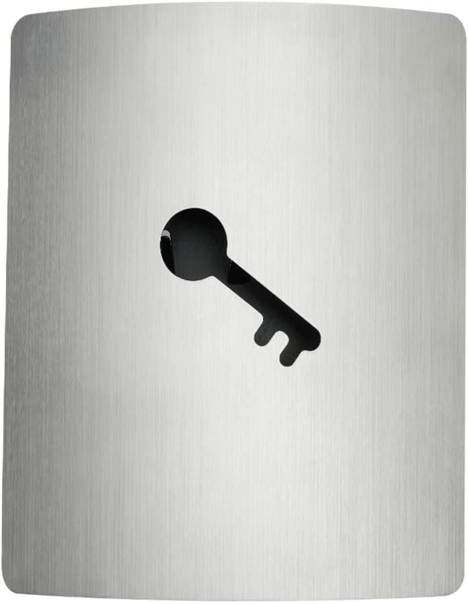 GREELUE Schlüsselkasten Schlüsselkasten modern klein, Schlüsselkasten Wand zu installieren, Schlüsselkasten aus Edelstahl 9 Haken,abschließbare(21x6x24.5cm)