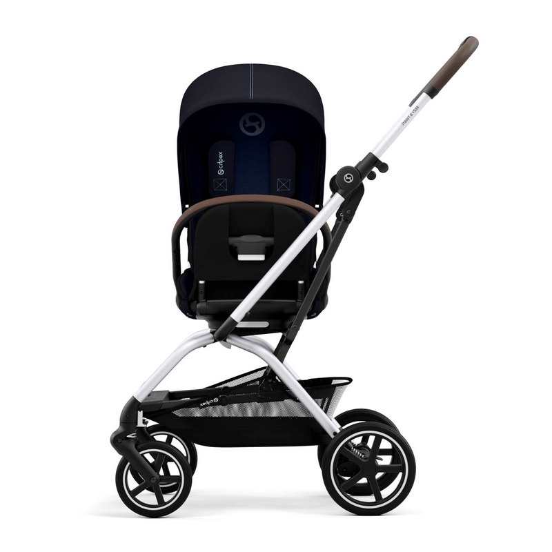 Poussette compacte Eezy Twist + 2 ocean blue chassis silver Cybex