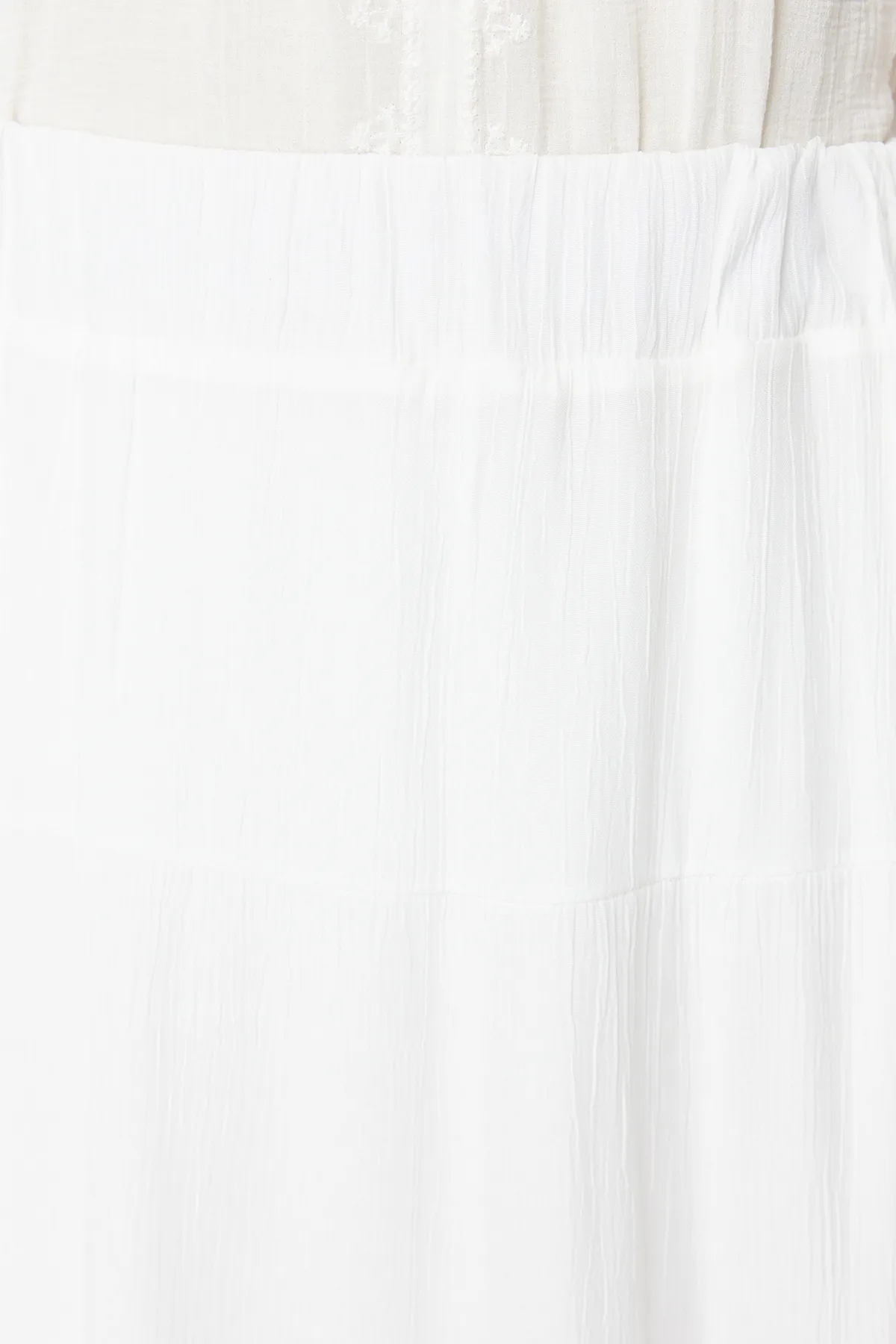 Trendyol Modest  Weißer, gefütterter Basic-Webrock TCTSS24EE00003