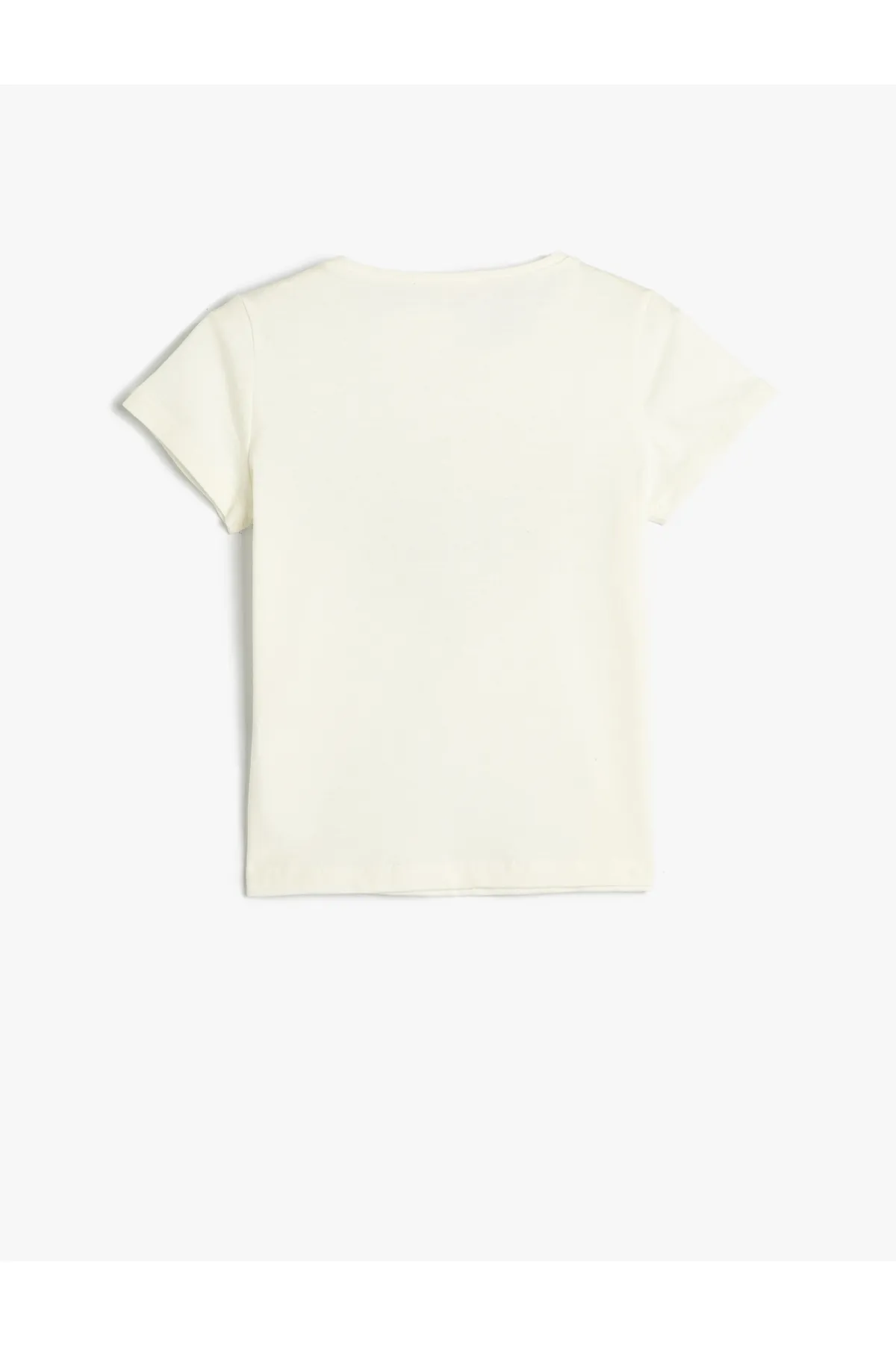 Koton  Atatürk Kurzarm-T-Shirt aus Baumwolle – mit Pailletten und Pailletten verziert