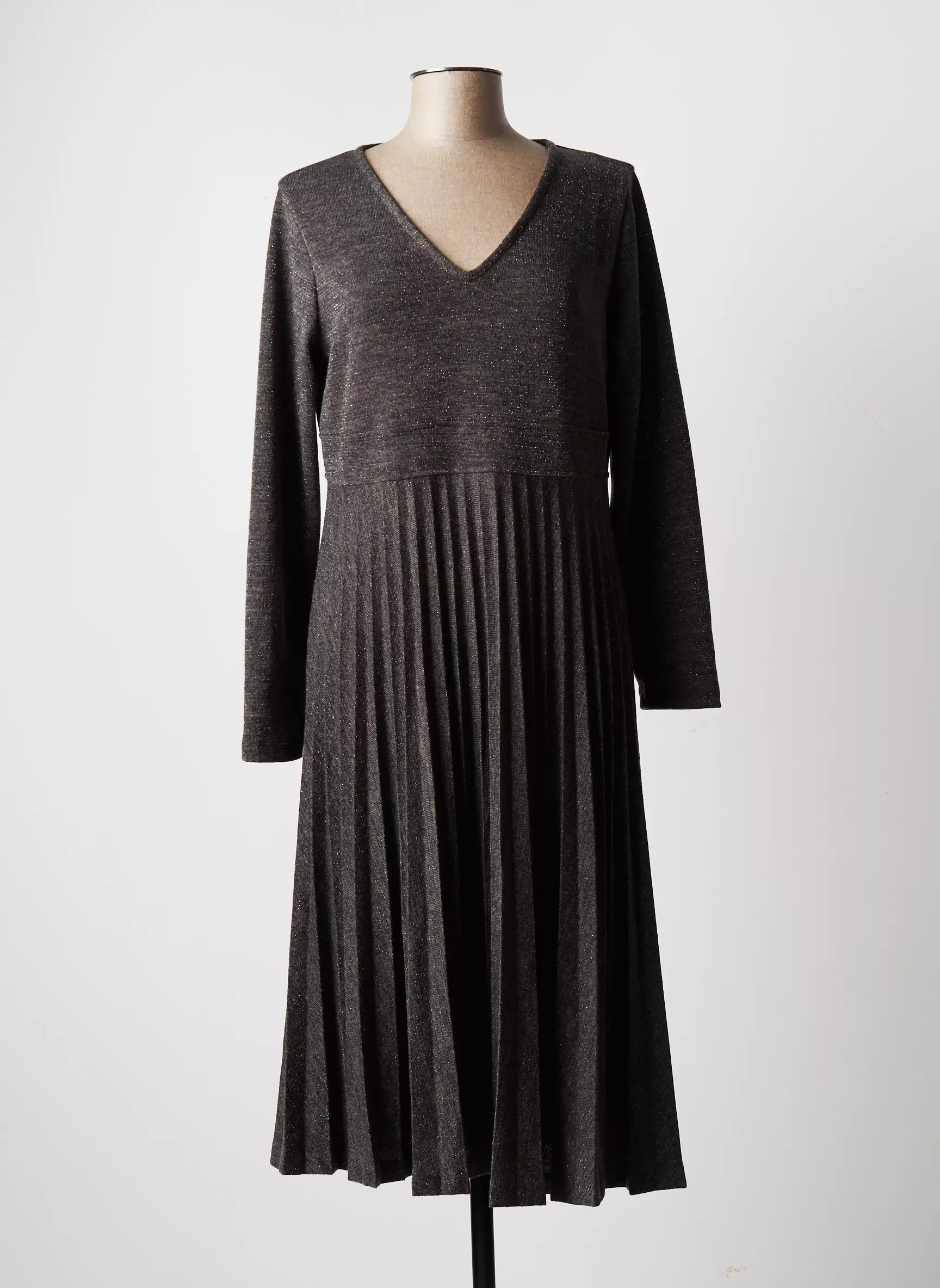 Maloka Robes Mi Longues Femme couleur gris