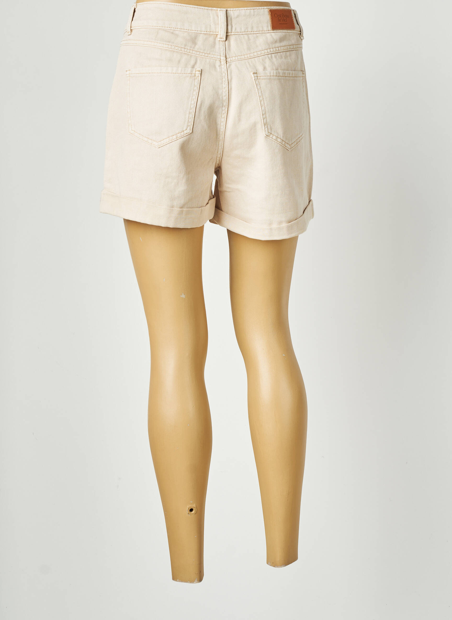 C Est Beau La Vie Shorts 1 Femme couleur beige