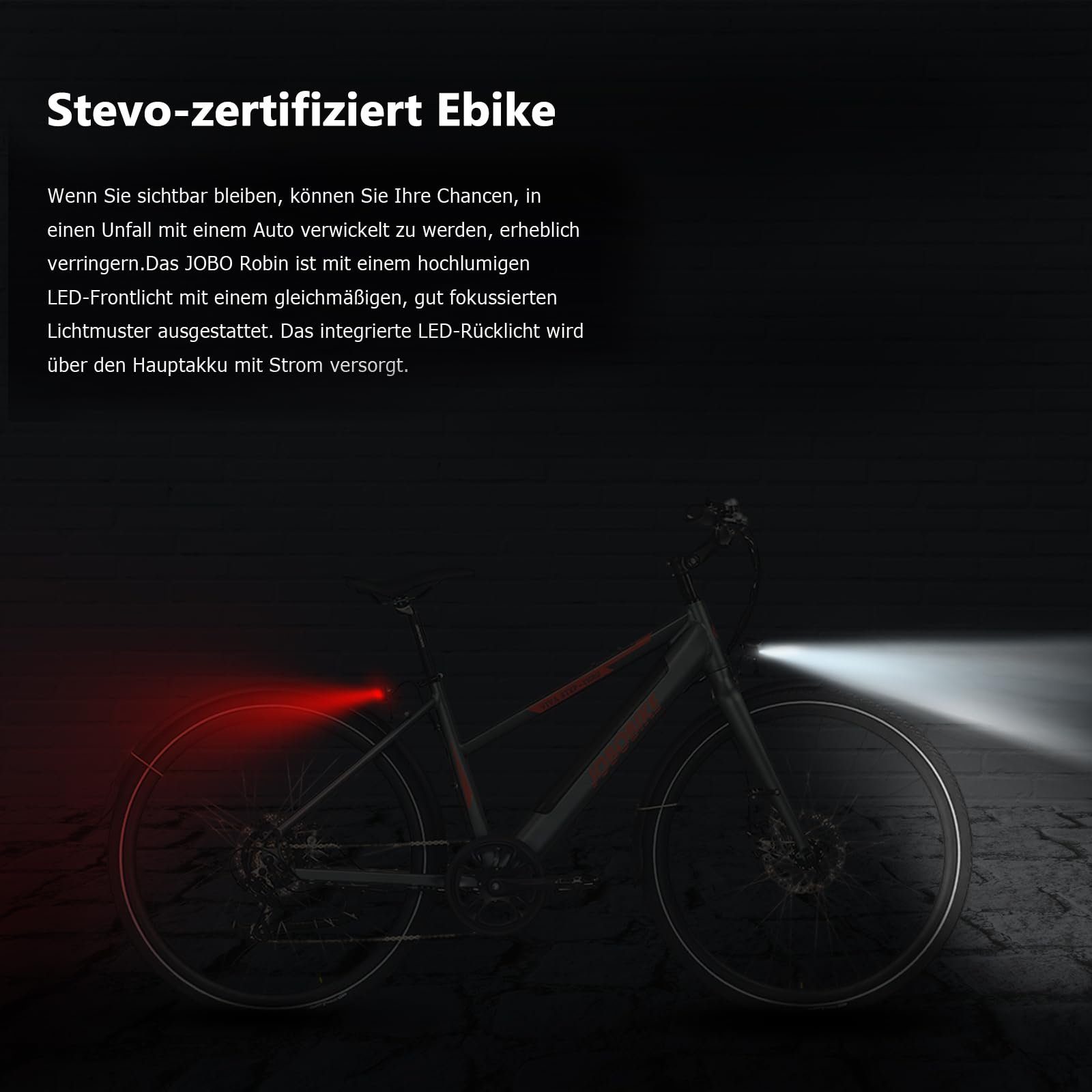 JOBOBIKE E-Bike Viva, 27,5 Zoll Leichte E-Bikes, 7 Gang Shimano, Kettenschaltung, Heckmotor, 375,00 Wh Akku, (Pedelec 25 km/h Damen Herren, mit 36V 14/10,4 Ah LG Akku, großer Kapazität, Abnehmbare), Mechanische Scheibenbremse