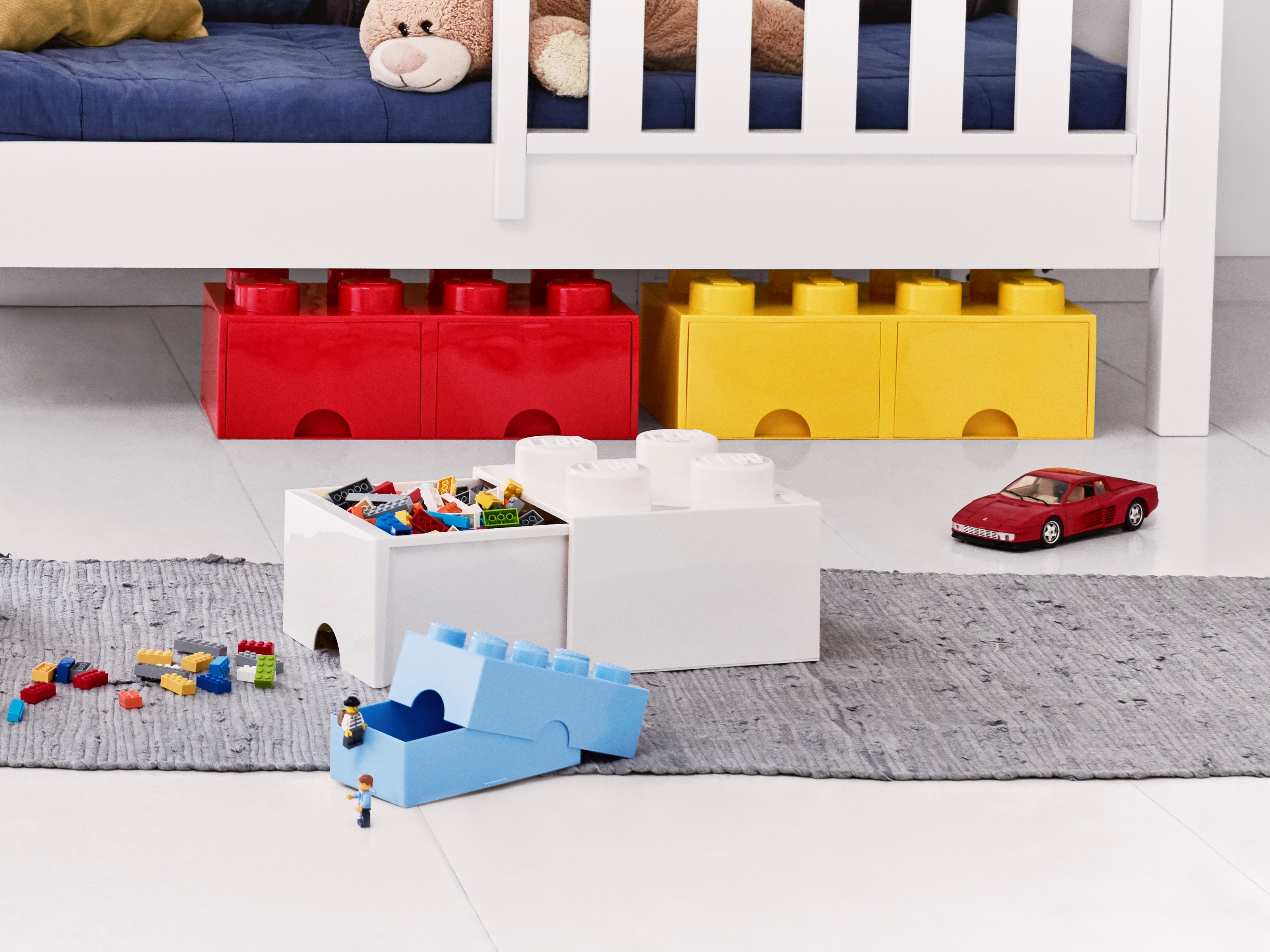 LEGO® Aufbewahrungsstein mit Schubfächern und 8 Noppen in Rot 5006131