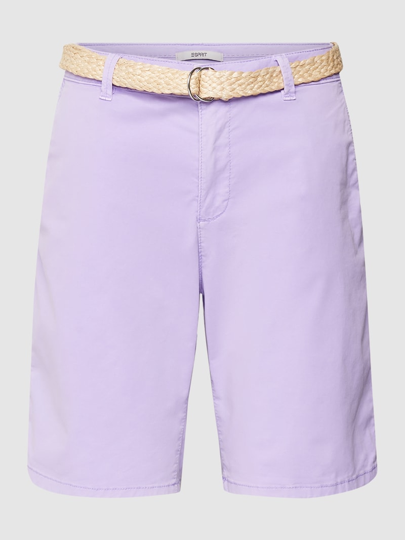 Chinoshorts mit französischen Eingrifftaschen in flieder