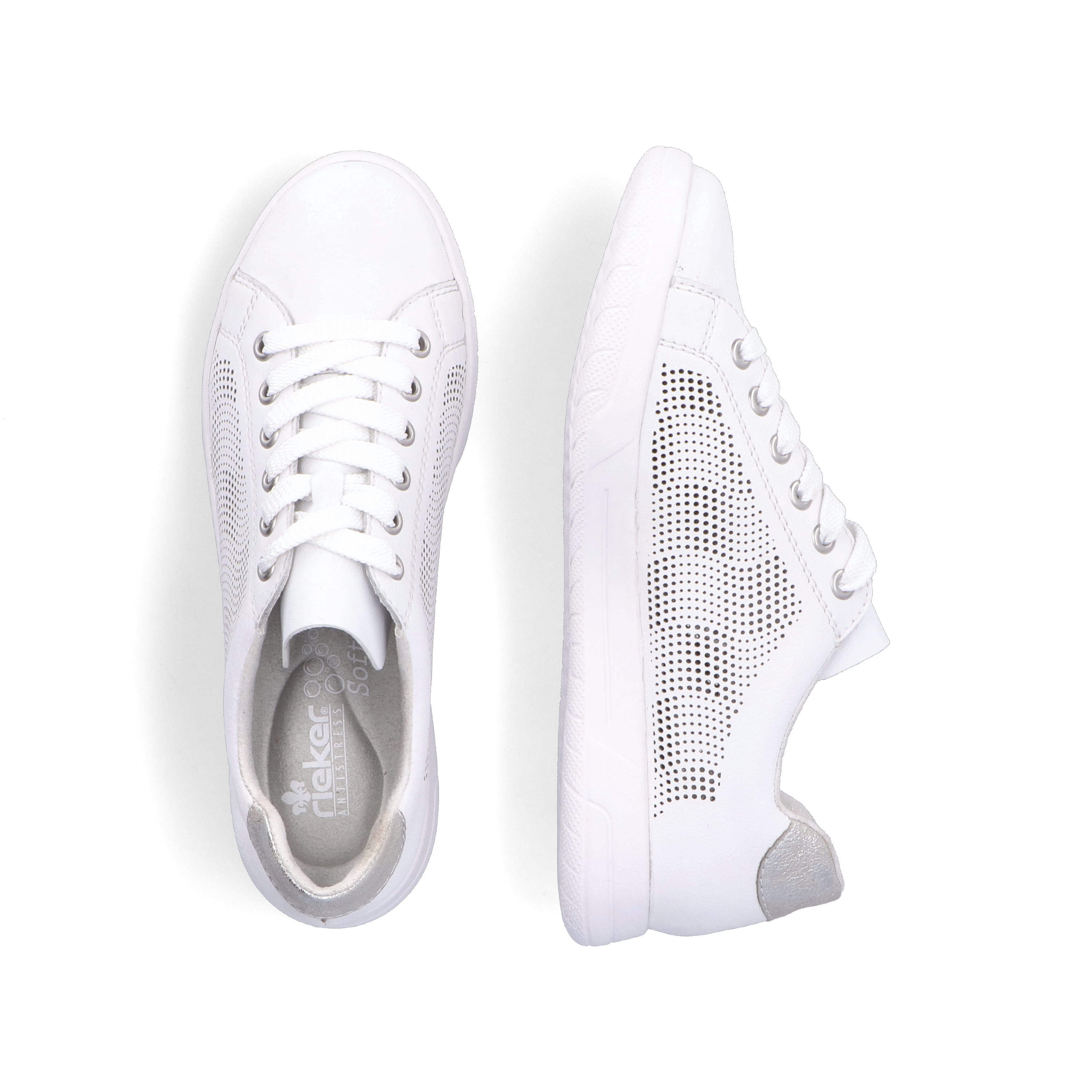 Rieker Damen Sneaker Low reinweiss
