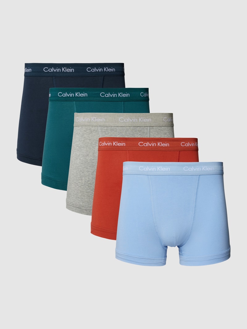Trunks mit Label-Stitching im 5er-Pack in petrol
