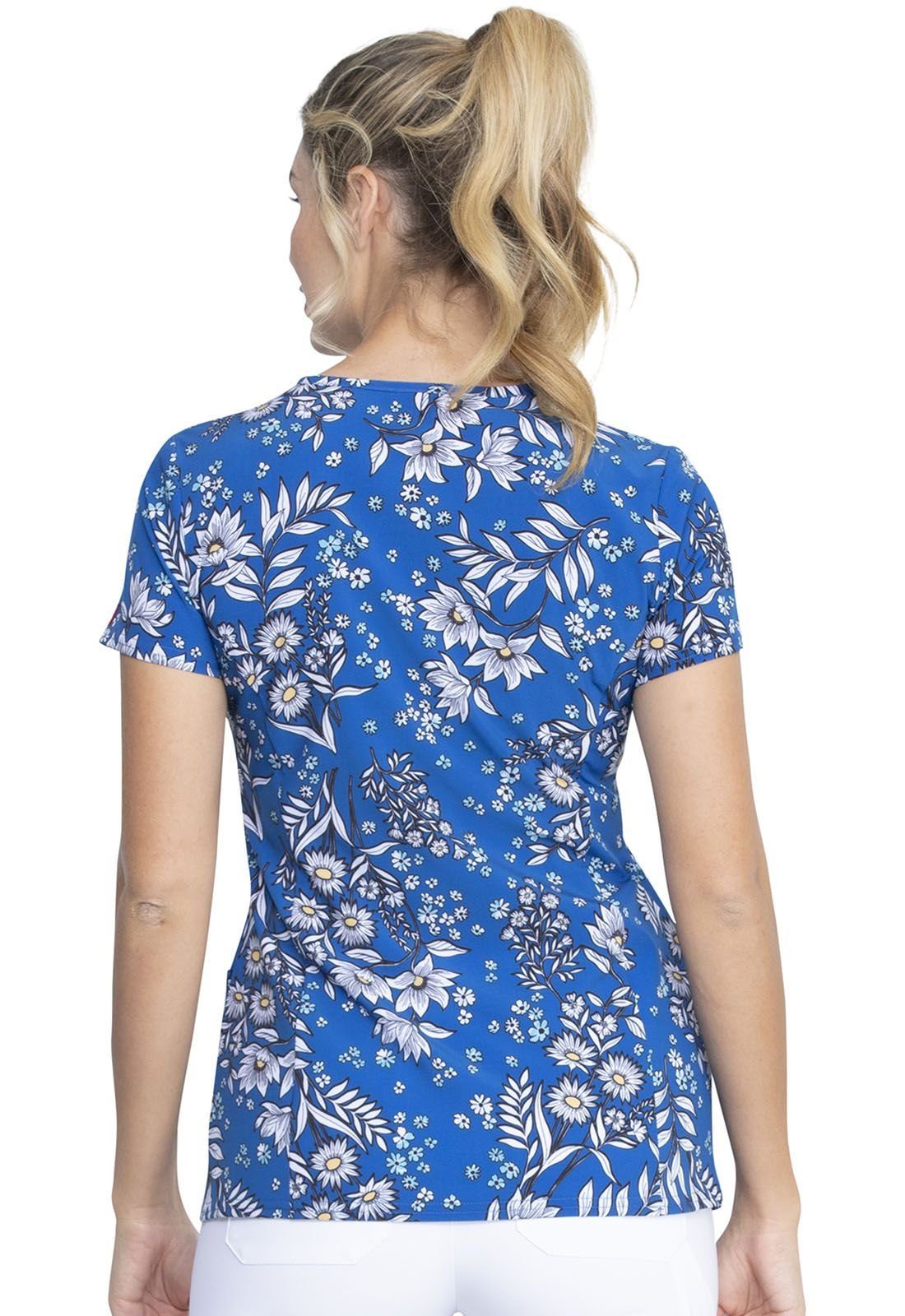 Dickies Funktionsbluse Bunt bedruckter Damen Kasack mit Blumen-Muster 