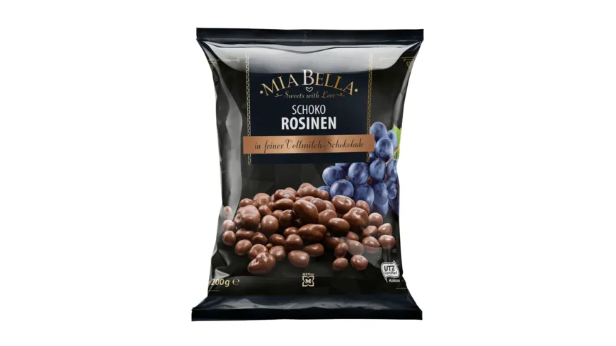 MIA BELLA Schokolierte Rosinen 200 g