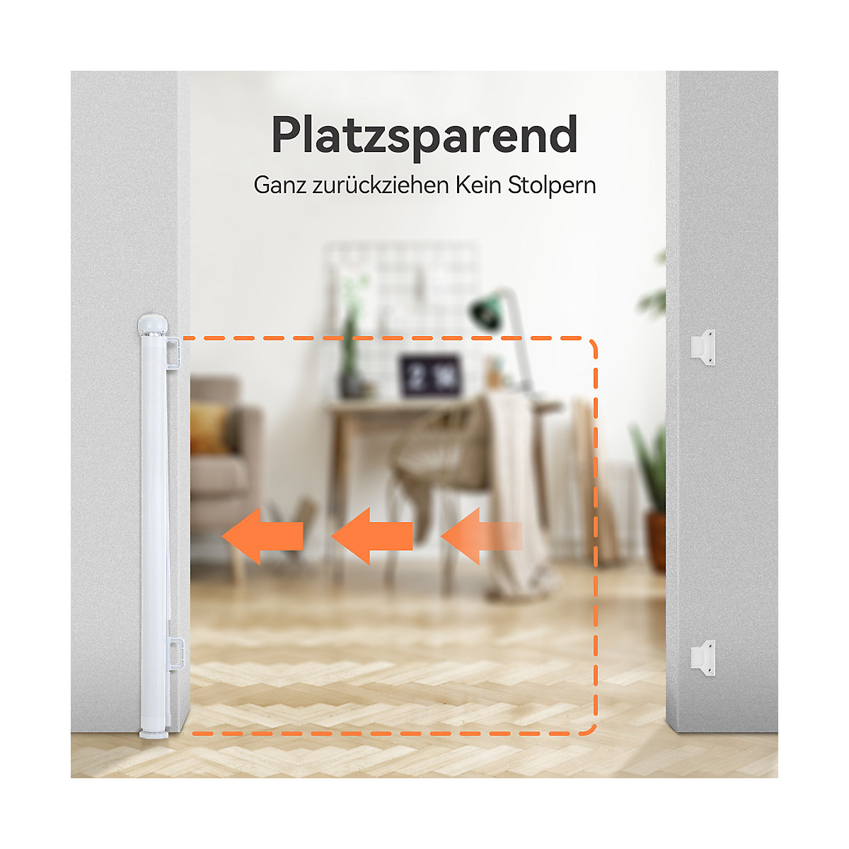 Einziehbare Schutztür Türschutzgitter 0-140cm
