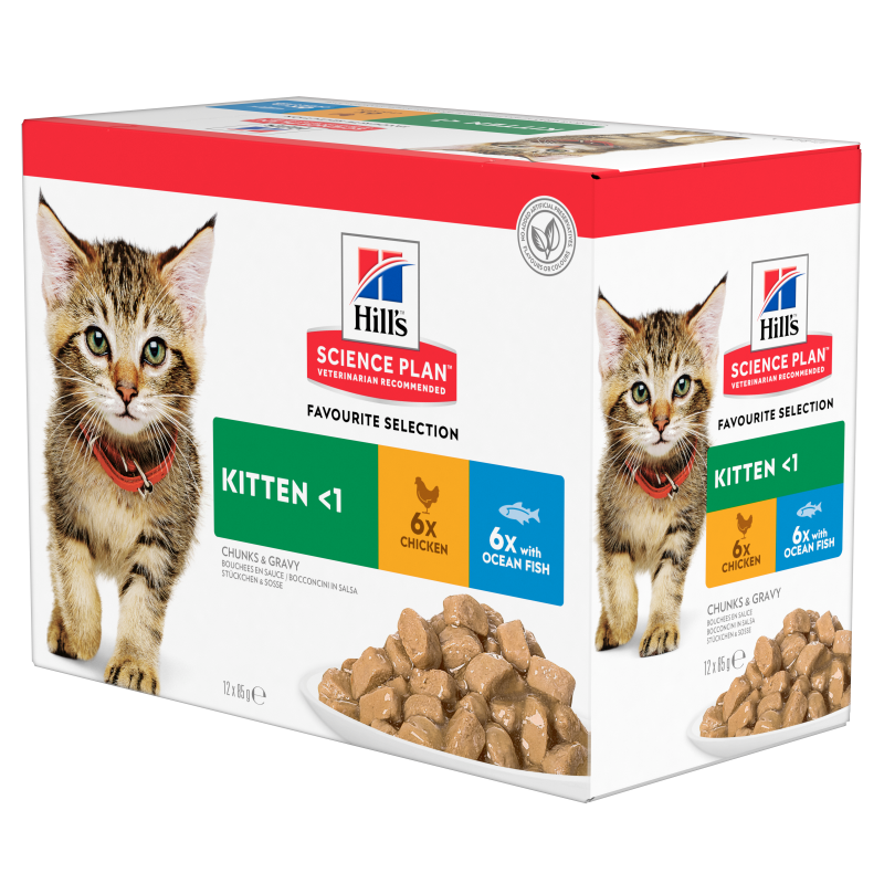 Hill's Nassfutter Hill's Science Plan Kitten Multipack mit Huhn und Seefisch