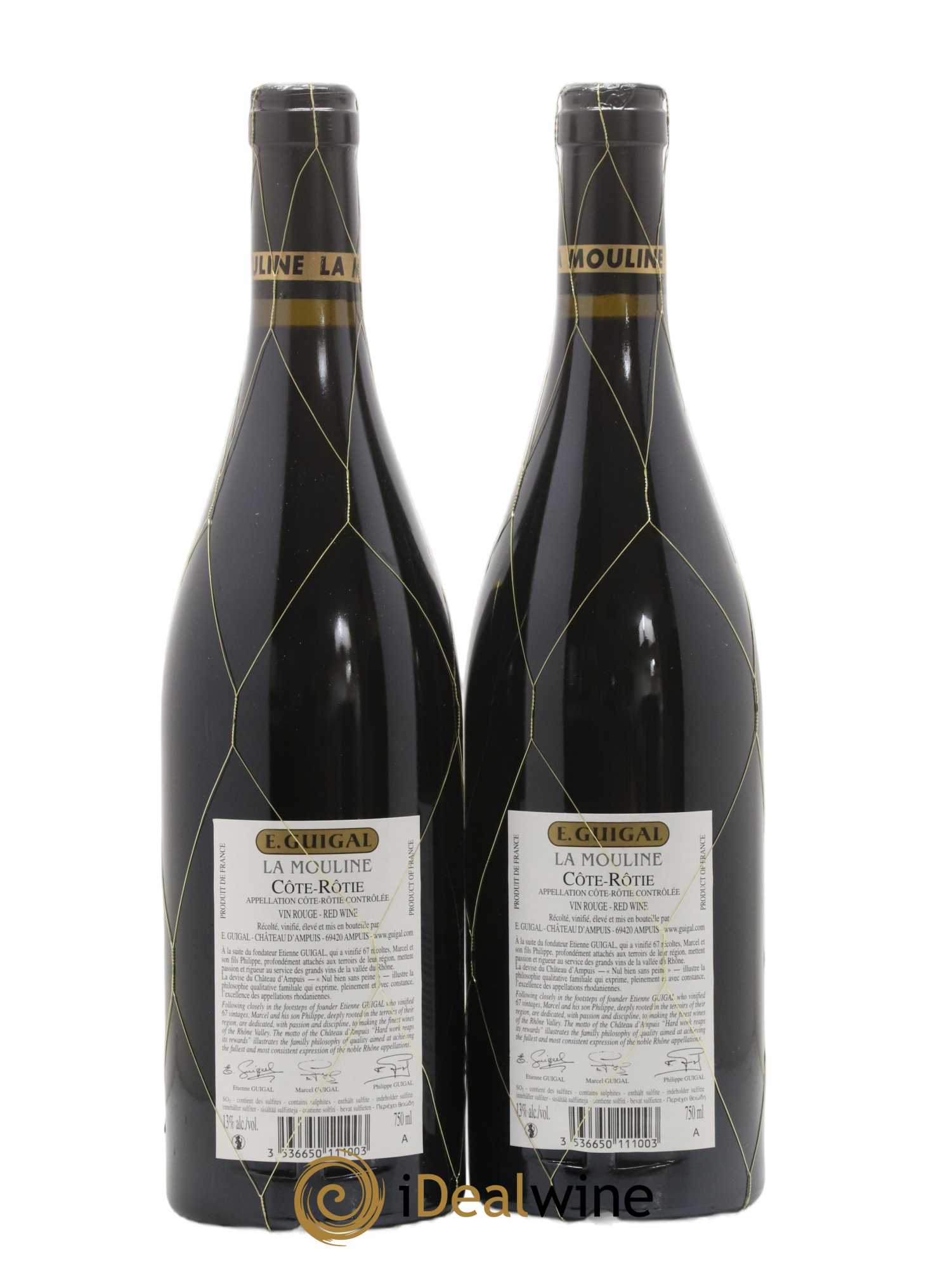 Côte-Rôtie La Mouline Guigal  2011 - Lot de 2 Bouteilles