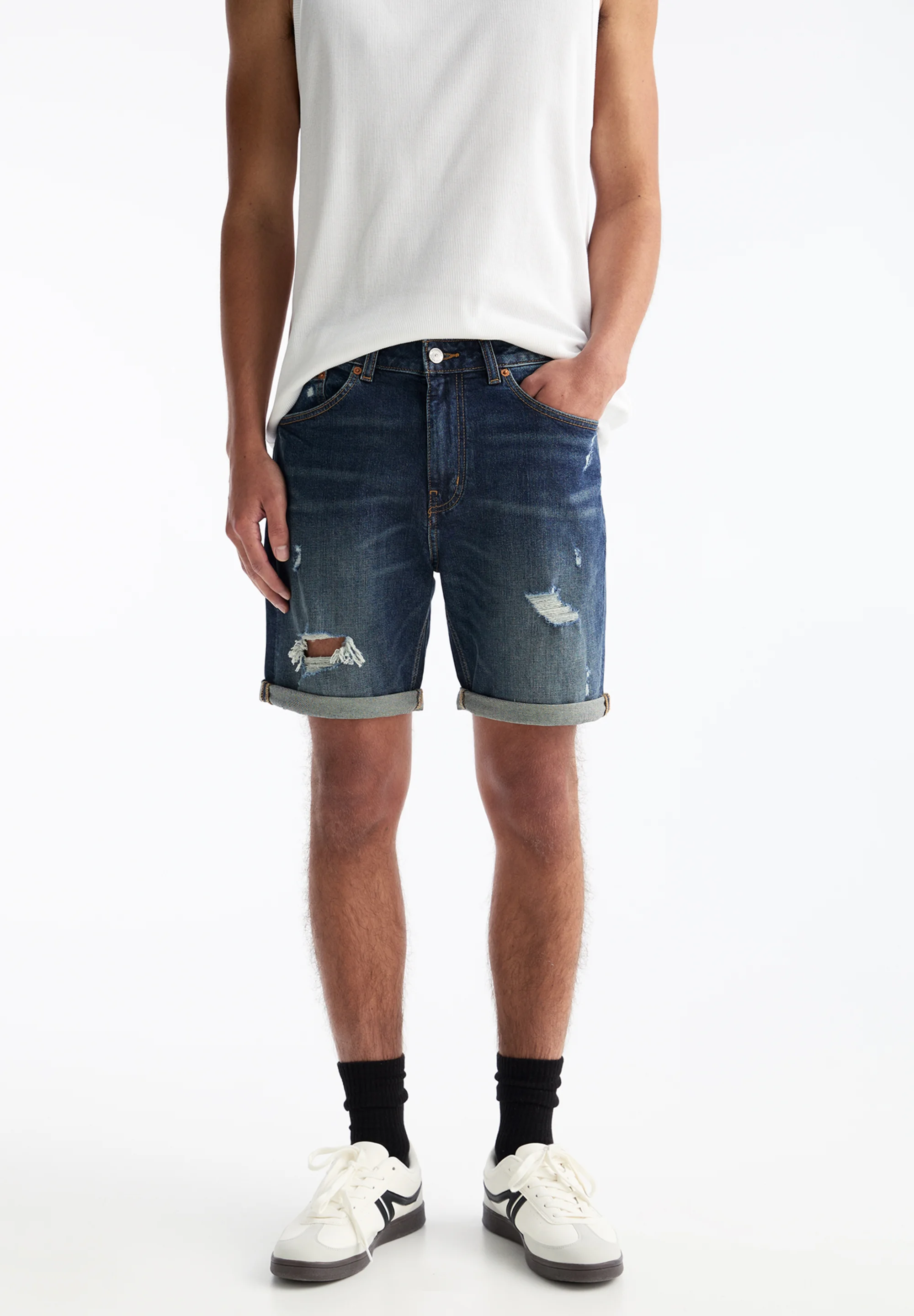 Bermudas rasgadas Pull&Bear - Shorts vaqueros