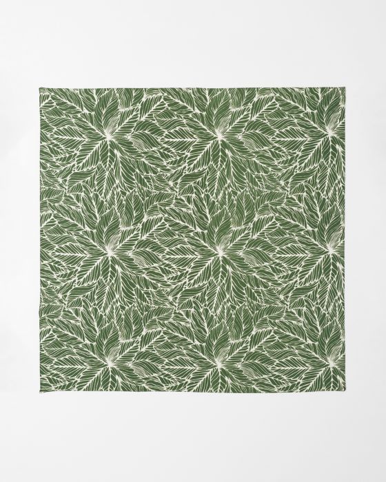 Foulard carré satiné motif exotique