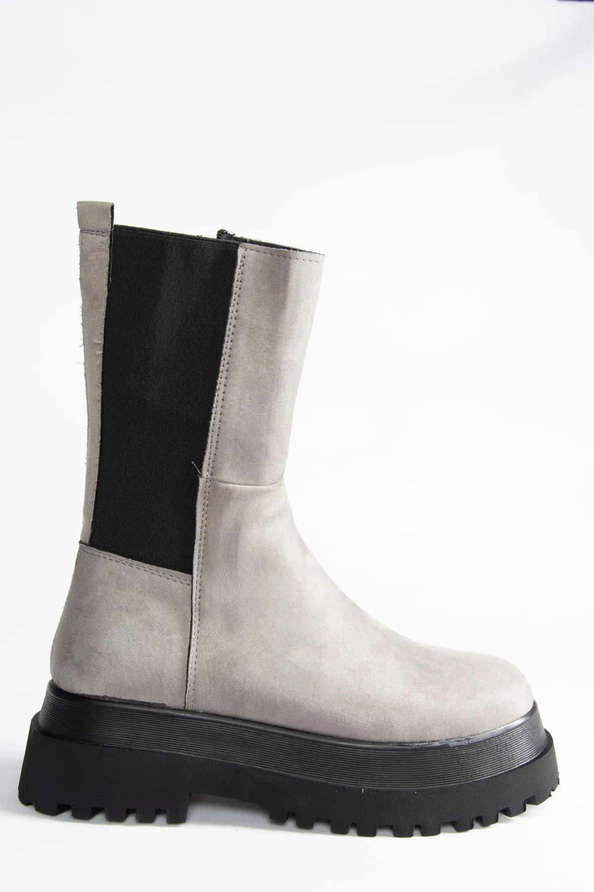 Fox Shoes  Graue Wildlederstiefel für Damen J267063102