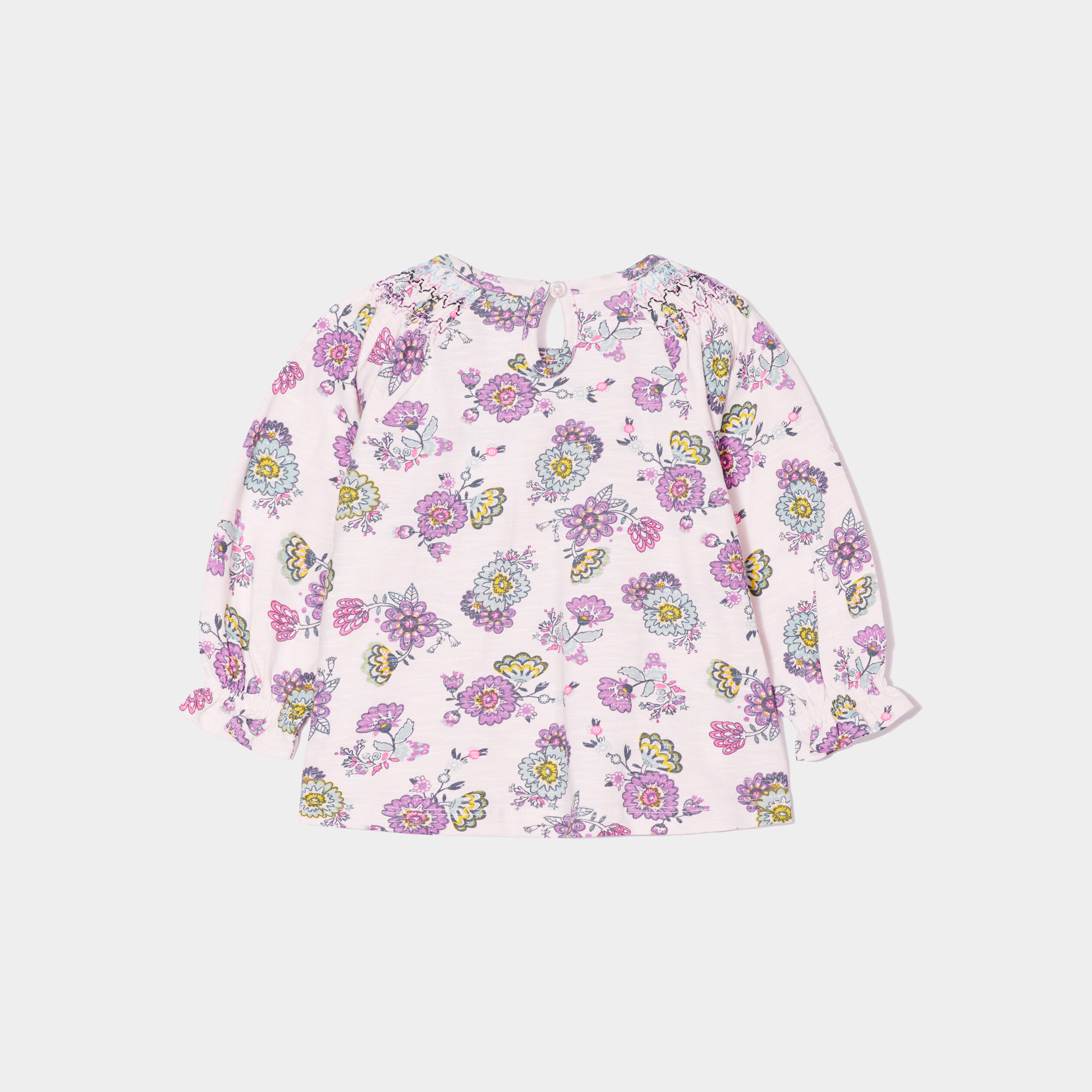 T-shirt col smocké Creeks rose pastel bébé fille | La Halle