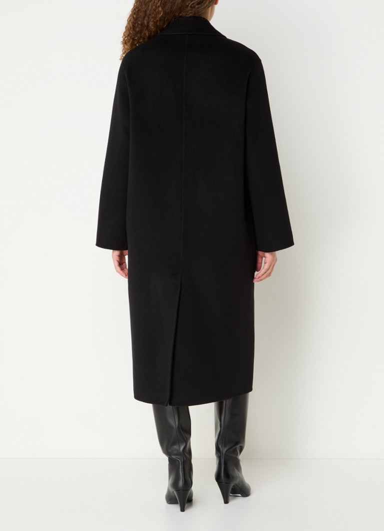 Max & Co Elemento double-breasted coat in virgin wool blend with checked design